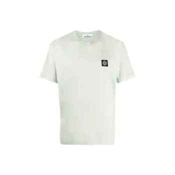 STONE ISLAND Logo Patch Crewneck T Shirt