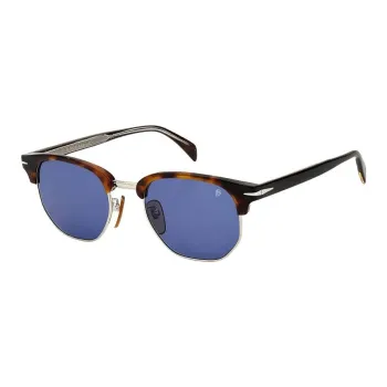 David Beckham Plastic Metal Browline Sunglasses Men's Tortoiseshell