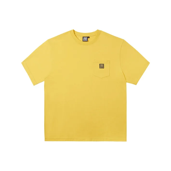 Vision Street Wear Short Sleeved T Shirts Unisex Yellow-0