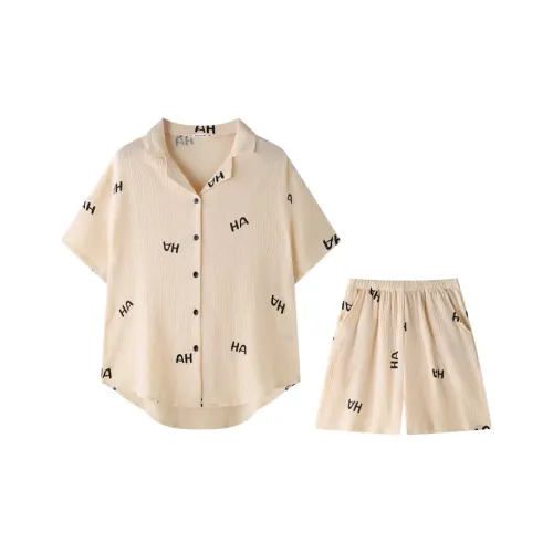 MEITENG Pajama Set Women's Apricot