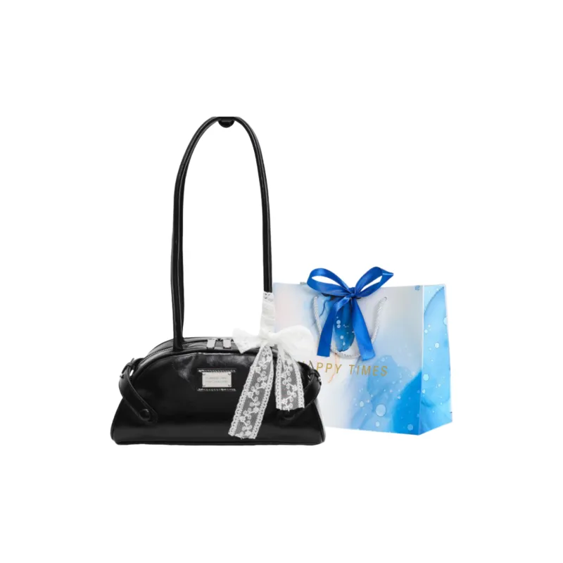 ROUNDOT PU Handbag Shoulder Bag Regular Women's Ecru/Black/Coffee/Blue/Pink-7