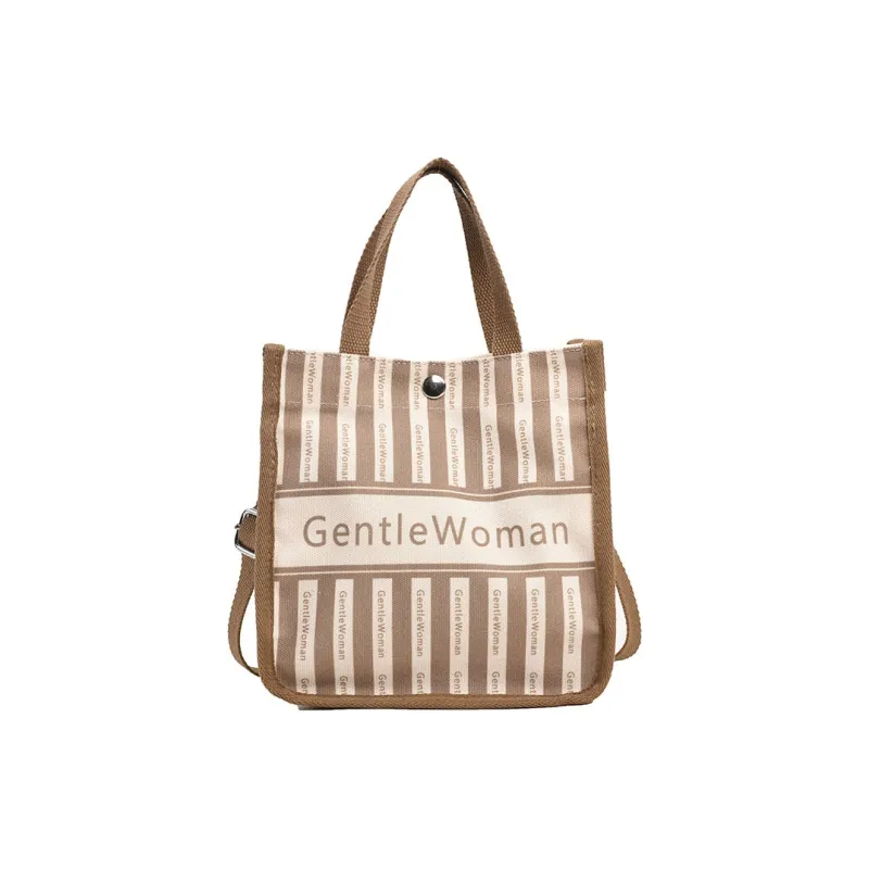 NOMK Canvas Handbag, Crossbody Bag Women's Black/Khaki/Green/Rose/White Letter/Black Letter-3