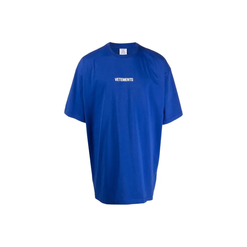 Vetements T-Shirts Unisex Blue-0