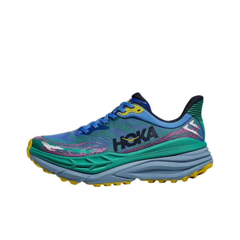 HOKA ONE ONE Stinson 7 Cushioning, Wear Resistant Low Top Running Shoes Men's Blue Green-0