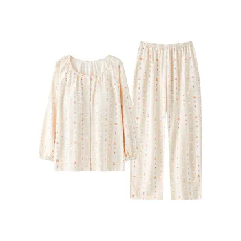 Cotton Gene Pajama Set Women's Ecru