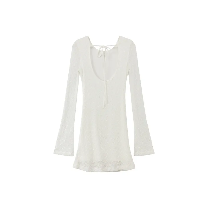 CHUU Long Sleeved Dress Women's White-1