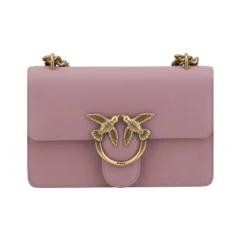 PINKO LOVE Series Calfskin Crossbody Bag, Shoulder Bag Mini Women's Violet Purple