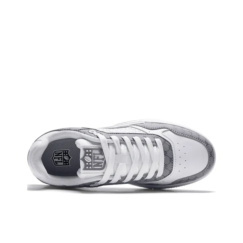 NFL TR Leather Low Top Skateboard Shoes Unisex Gray-2