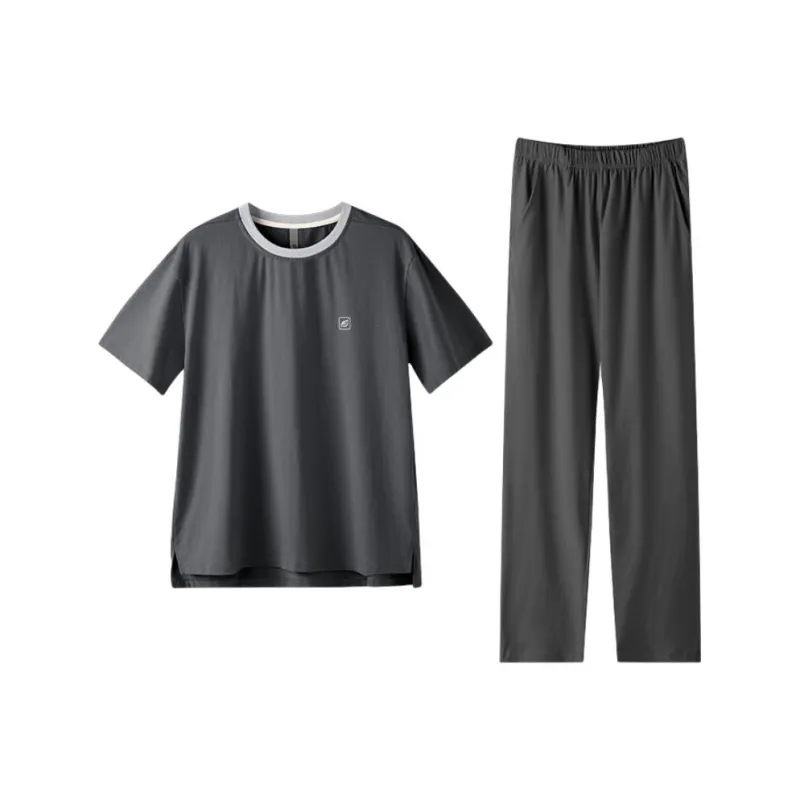 ZAO FU NIAO Pajama Set Men's Dark Gray-0