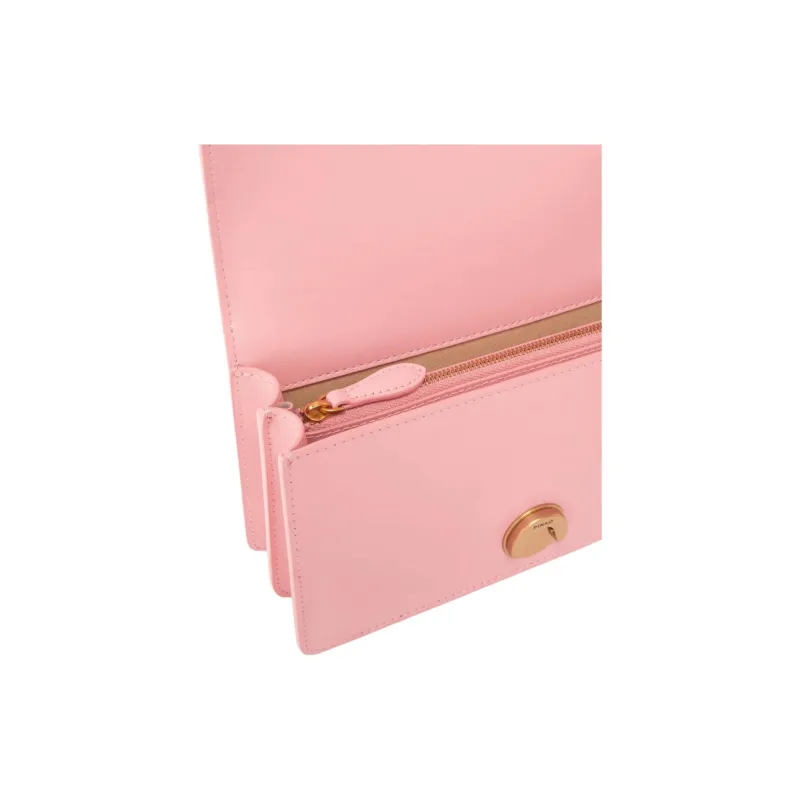 PINKO Love Bag Polyamide Crossbody Bag, Shoulder Bag Mini Women's Pink-3