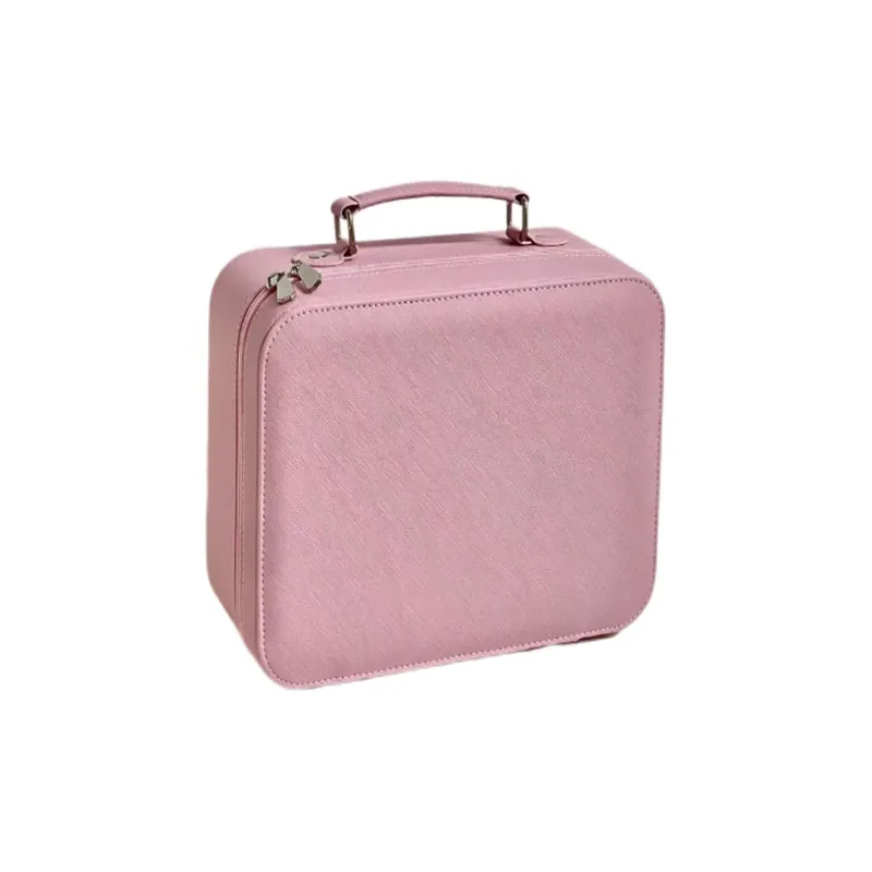 Boniu PU Makeup Bag Unisex Cool Black/Taro Purple/Cherry Blossom Pink/Maroon/Ecru-4