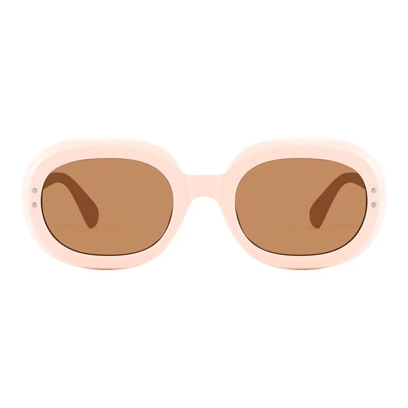PULAIS TR/Memory Plastic Round Sunglasses Unisex-6