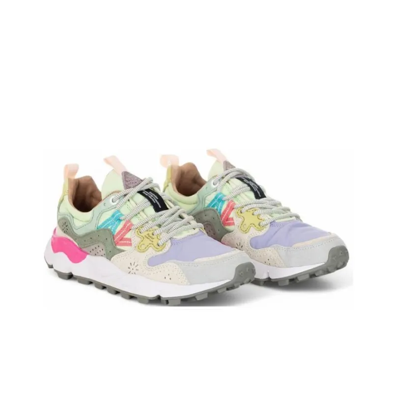 FLOWER MOUNTAIN Yamano 3 Low Top Casual Shoes Women's Beige Green-2