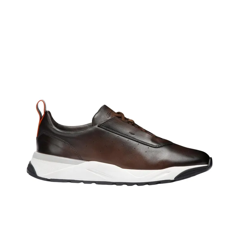 Santoni Low Top Casual Shoes Men's Brown-1