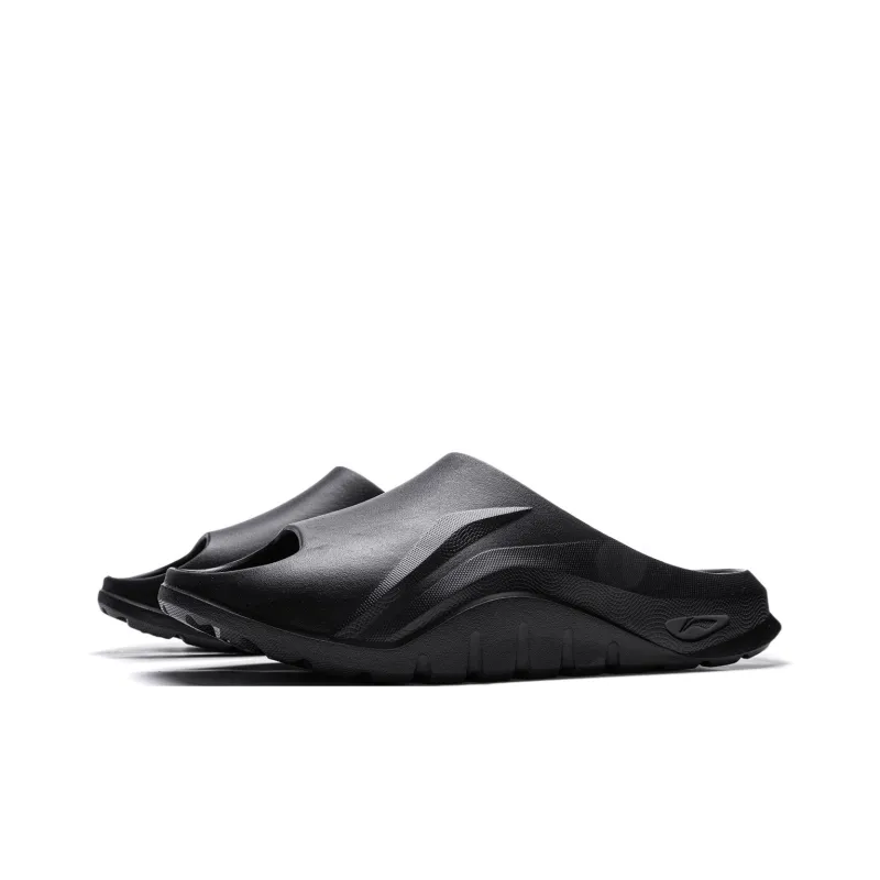 YINGXIONGLIANMENGYONGCHIPAIDUI x LiNing Soft Clap Slip Resistant Abrasion Resistant Slide Slippers Unisex Black-2