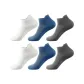 246199 Thin Ankle Socks 6 Pack (2 White/2 Haze Blue/2 Dark Gray)