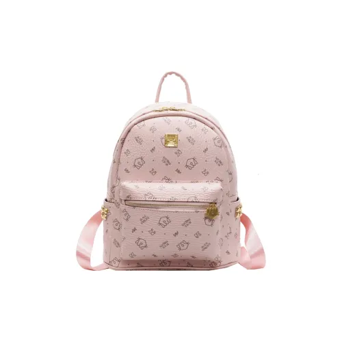 Versman Pu Backpack Small Size Women's Pink/Brown/White/Black