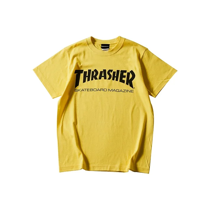 Thrasher Straight T Shirt Japan Version Unisex Yellow-0