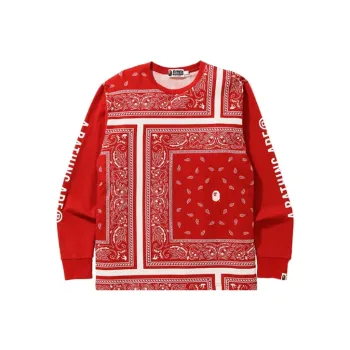 A BATHING APE Bandana Print L/S Tee