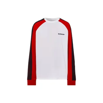 Burberry Logo Embroidered Colour Block Sweatshirt