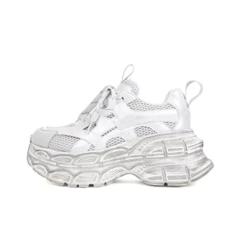 XIAOFAMIAO Wear Resistant Breathable Height Increasing Low Top Chunky Sneakers Women's