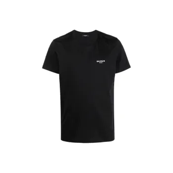 BALMAIN Logo Printed Crewneck T Shirt