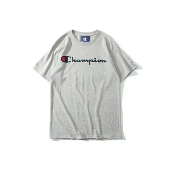 Champion T Shirt US Version Unisex Light Gray