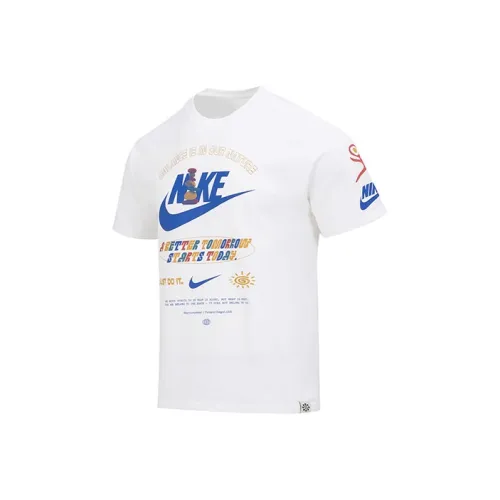 Nike Drop Shoulder Sleeve T Shirt Men
s White