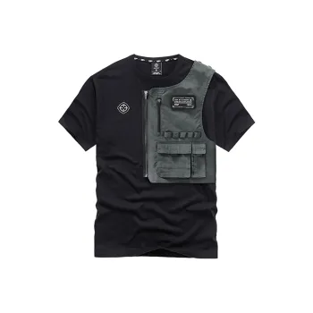 VIP Fitted Mock Two Piece T Shirt Unisex Black
