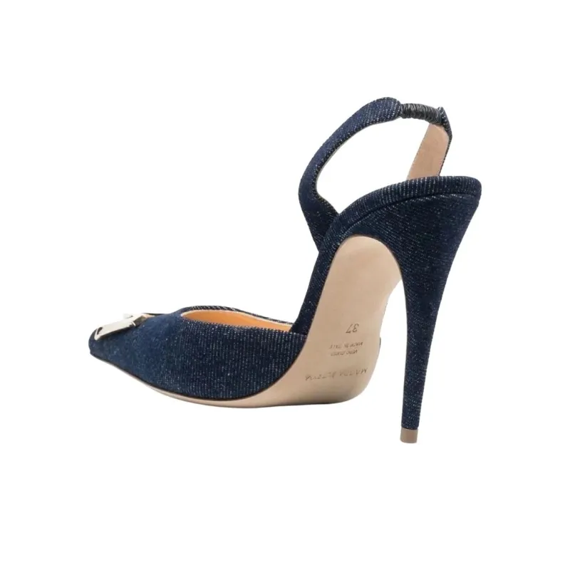 MAGDA BUTRYM Slim Heel High Heels 11cm Women's Blue-3