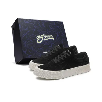 OUGLEMEN Slip Resistant Cushioning Impact Resistance Wear Resistant Low Top Skateboard Shoes Men's Box
