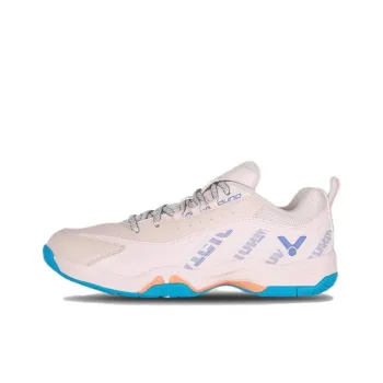 VICTOR Cushioning Wear-Resistant Low-Top Badminton Shoes Unisex Pink Blue