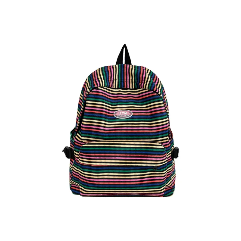 KAMLUI Nylon Backpack Regular Unisex Pink White/Fuchsia/Red Brown/Turquoise-21