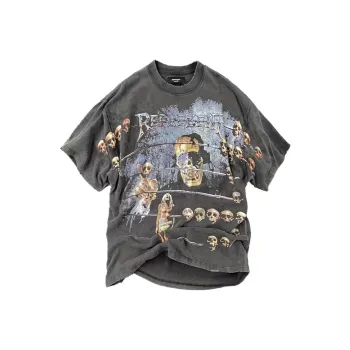 REPRESENT T Shirts Men Vintage Gray