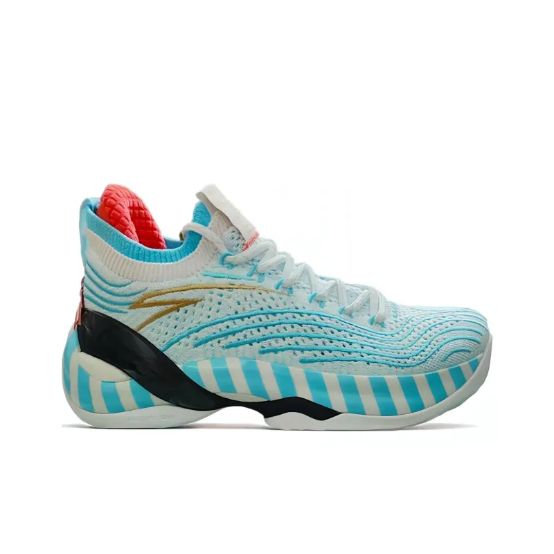 Anta KT7 Cushioning Wear Resistant High Top Basketball Shoes Men's Ice Blue-1
