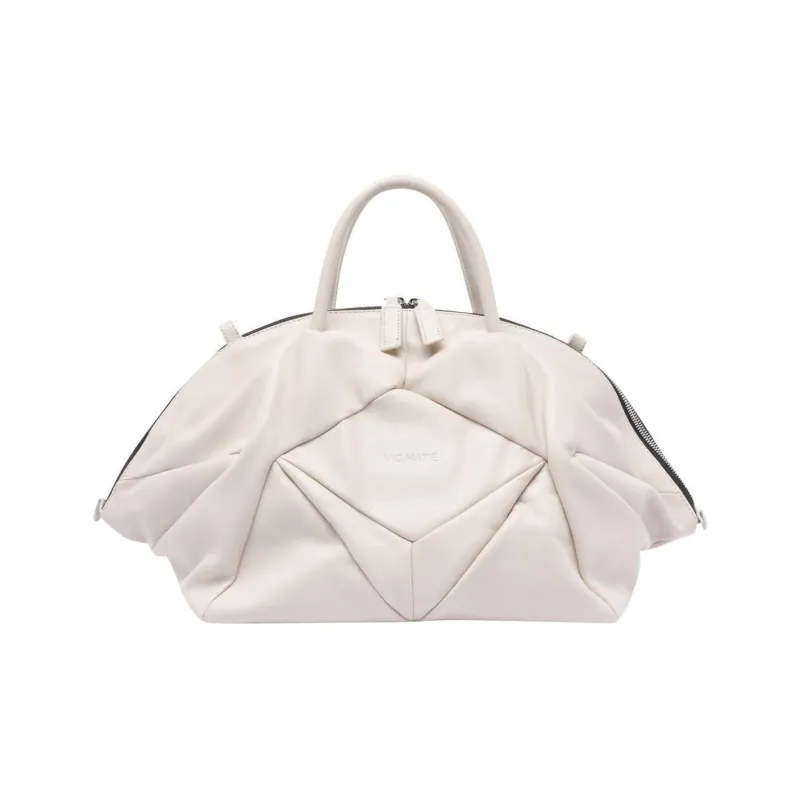 Vic Matie Calfskin Shoulder Bag, Crossbody Bag, Handbag Women's White-0