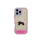 Pink Frame, Multicolor Polka Dot+Multicolor Polka Dot Black Cat