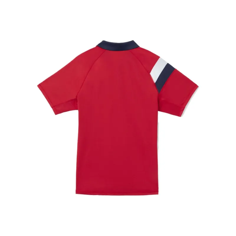 FILA Essentials Polo Shirt Men's Red/Marine Blue/White-1