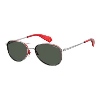 Polaroid Metal Aviator Sunglasses Women's Silver