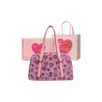 MINLUBAOLUO Velour Handbag Medium Size Women's Pink