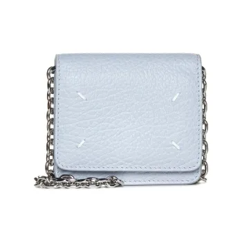 Maison Margiela Embossed Grain Calfskin Wallet Women's Gray White