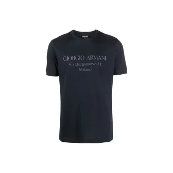 GIORGIO ARMANI Borgonuovo 11 Crew neck T shirt In Pima Cotton Jersey