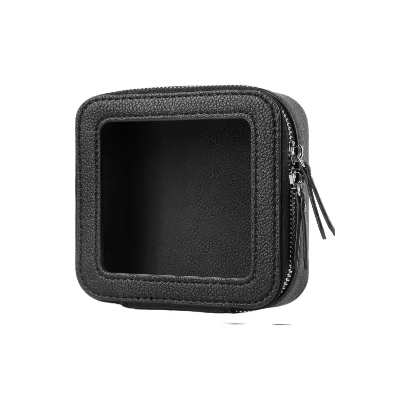 Boniu TPU Makeup Bag Regular Unisex White/Black/Violet-2
