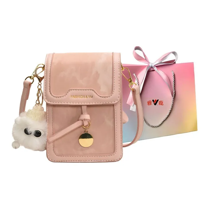 Yalu PU Cell Phone Pouch Crossbody Bags Shoulder Bags Regular Women's Black/Silver/Pink/White-14