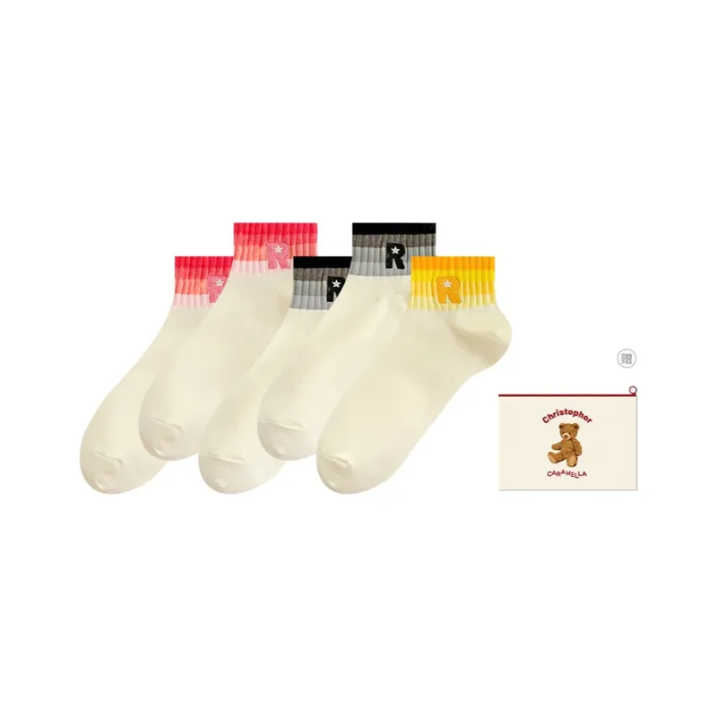 Caramella Ankle Socks Women's Shopping Bag Combo Set-12