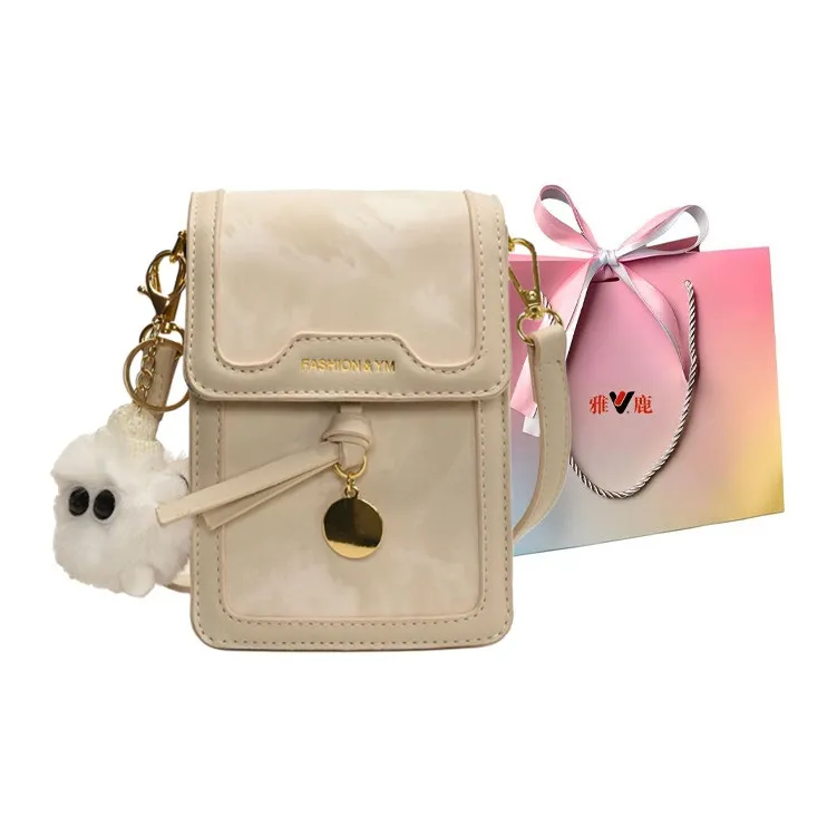 Yalu PU Cell Phone Pouch Crossbody Bags Shoulder Bags Regular Women's Black/Silver/Pink/White-21