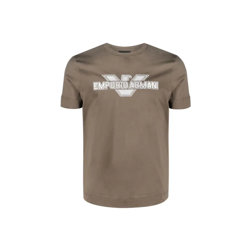 EMPORIO ARMANI SS23 T Shirt Men's Coffee-0