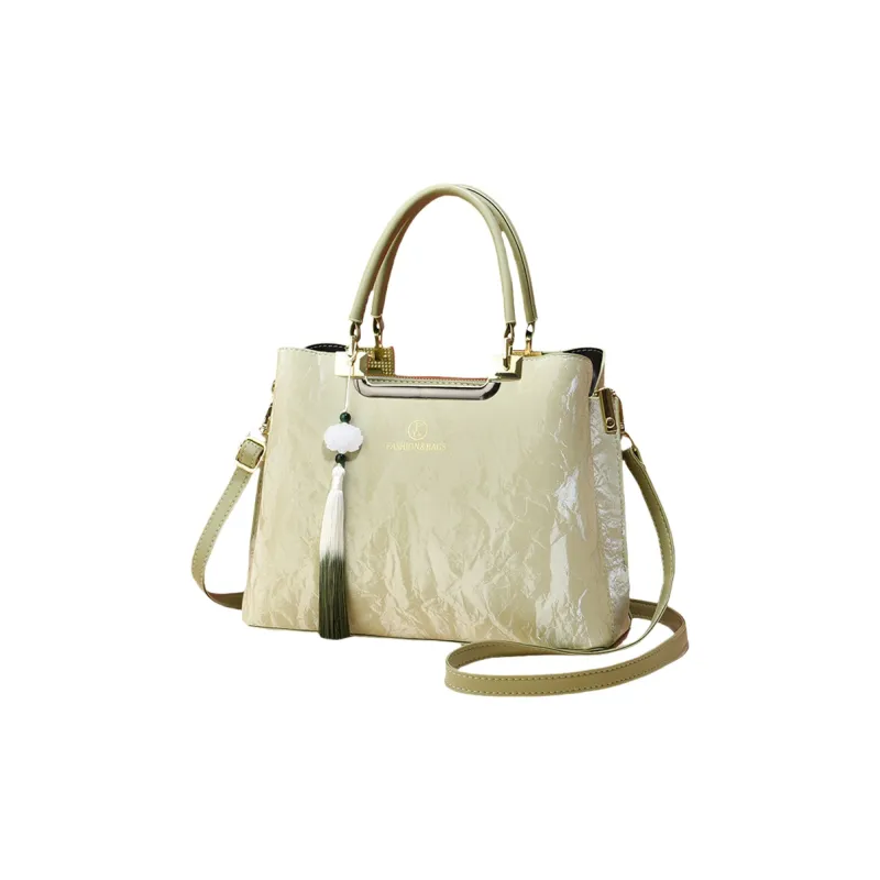 PINK·LAND PU Handbag Regular Women's Ecru/Pink/Green/Black-16