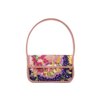 Staud Glass Beads Handbag, Shoulder Bag Regular Women's Pink
