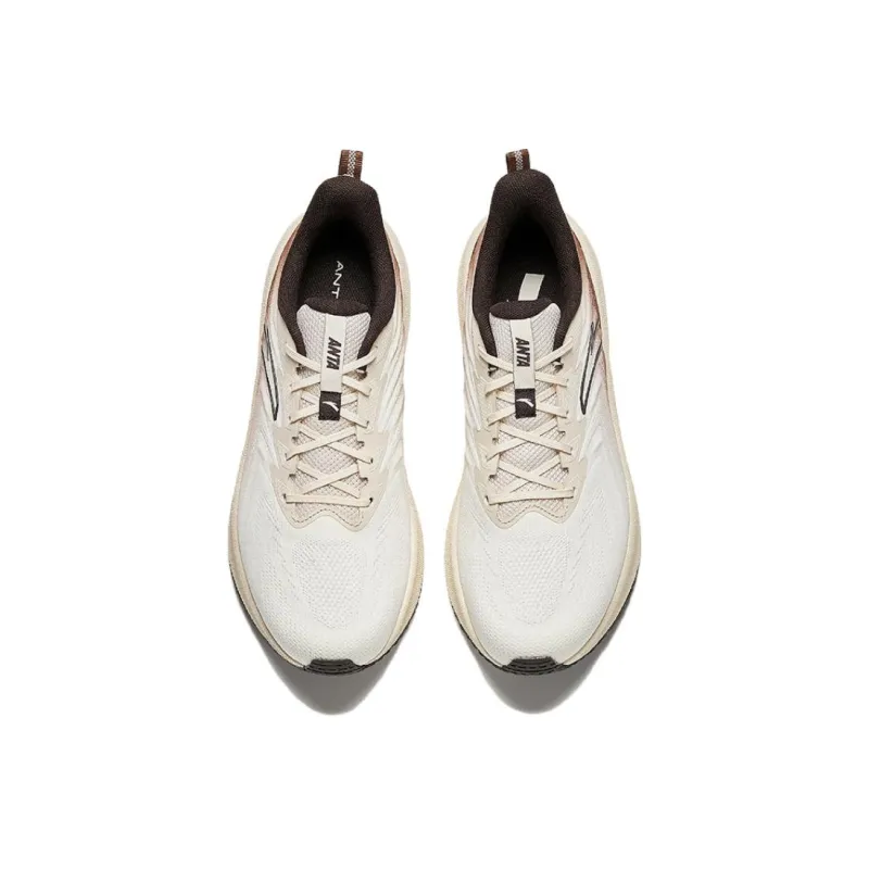 CHAOJIANTA Anti Slip Wear Resistant Low Top Training Running Shoes Men's Fish Belly White Cinnamon Brown-2